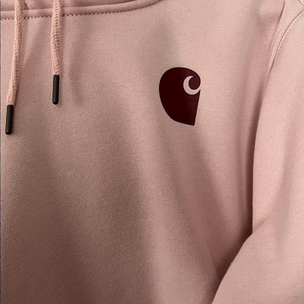 Carhartt Light Pink Hoodie with Logo - Picture 2 of 6